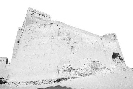 fort battlesment sky and    star brick in oman   muscat the old defensiveのeditorial素材