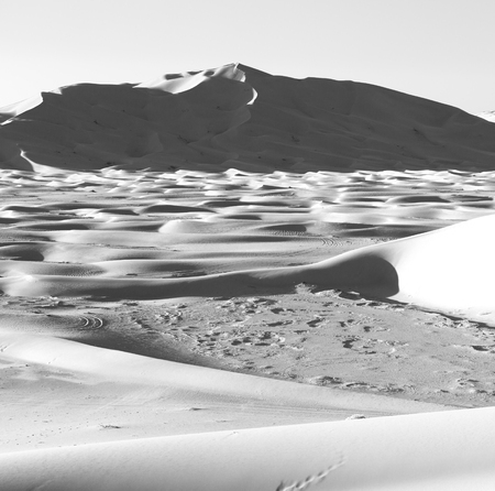 the empty quarter  and outdoor  sand  dune in oman old desert rub al khali