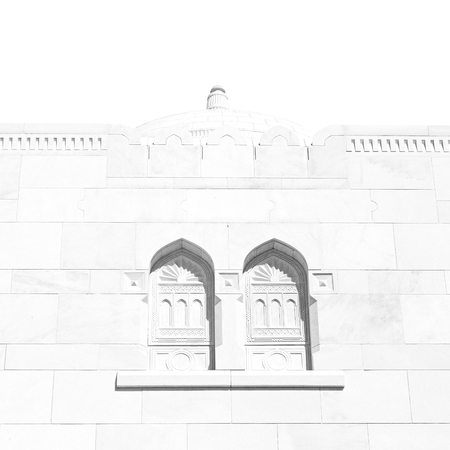 in oman the wall of big muscat mosque abstract background and antiqueの写真素材