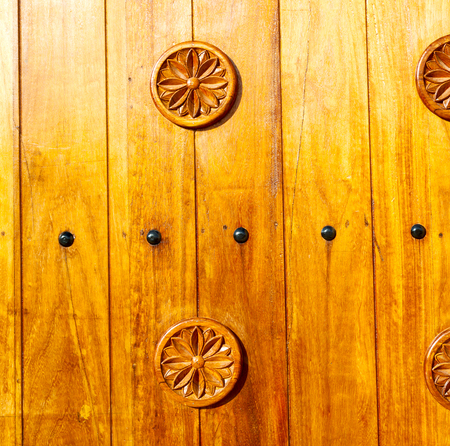 texture and abstract background line in oman old antique doorの写真素材