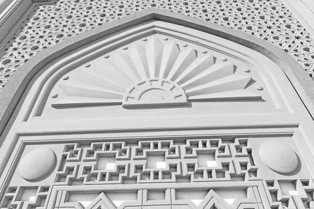in oman the wall of big muscat mosque abstract background and antique