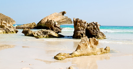  relax near sky in oman coastline sea ocean  gulf rock and beachの写真素材