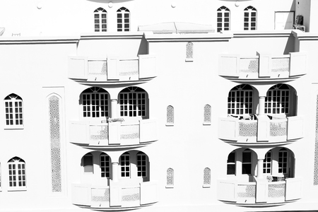 in oman new house brick building    the city backgroun skyのeditorial素材