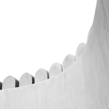 fort battlesment sky and    star brick in oman   muscat the old defensive