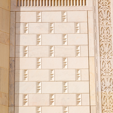 in oman the wall of big muscat mosque abstract background and antiqueの写真素材