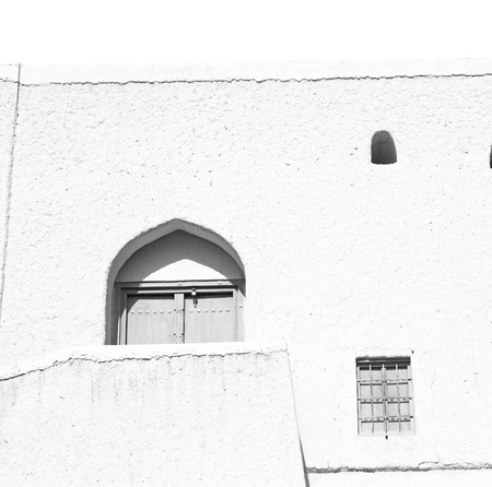 fort battlesment sky and    star brick in oman   muscat the old defensiveの写真素材
