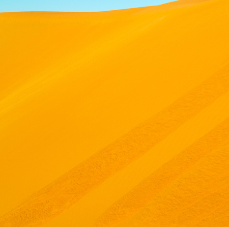 the empty quarter  and outdoor  sand  dune in oman old desert rub   al khaliの写真素材