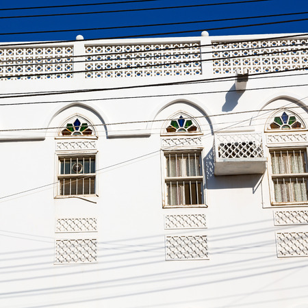 in oman new house brick building    the city backgroun skyのeditorial素材