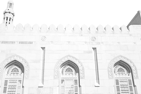 in oman the wall of big muscat mosque abstract background and antiqueのeditorial素材
