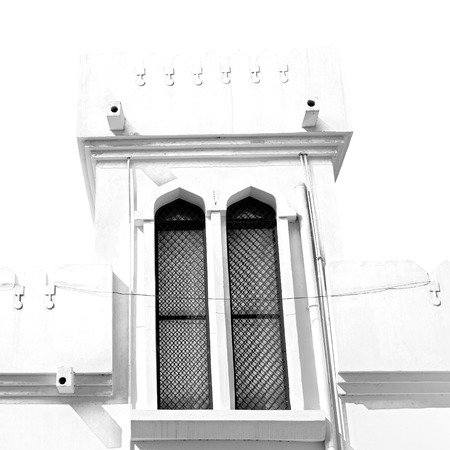 in oman new house brick building    the city backgroun sky