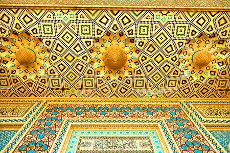 blur in iran abstract texture of the  religion  architecture mosque roof persian historyの写真素材