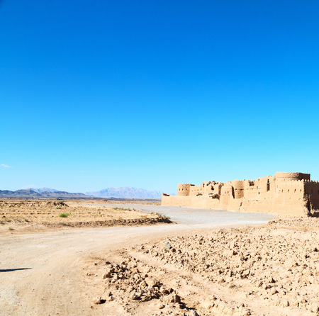 in iran the old castle near saryadz brick and skyのeditorial素材
