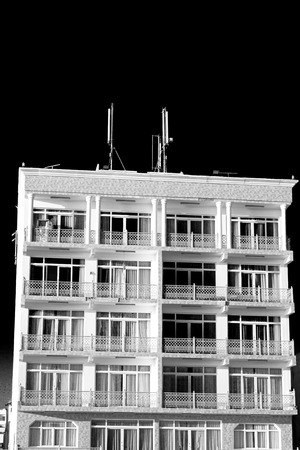 in oman new house brick building    the city backgroun skyのeditorial素材