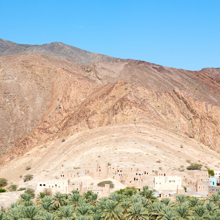 arch village house and  cloudy sky in   oman the old  abandonedの写真素材