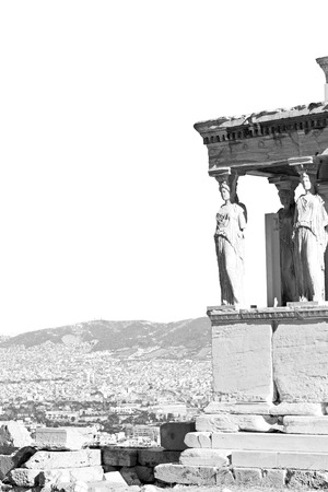 in  greece     the old architecture     and  historical place parthenon          athensの写真素材