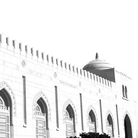 minaret and religion in clear sky in oman muscat the old mosque