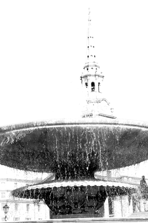 in london england trafalgar square and the  old water  fountainのeditorial素材