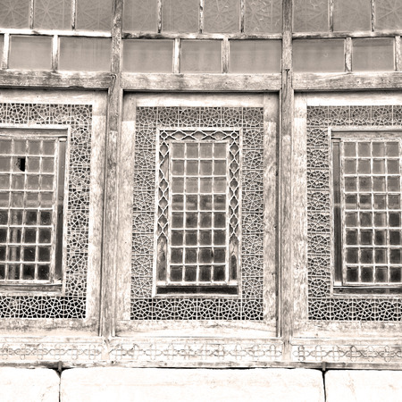 blur in iran shiraz the old persian   architecture window and glass in backgroundのeditorial素材