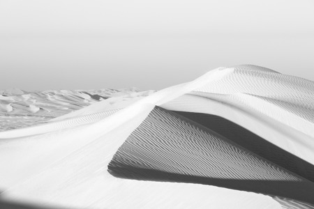 the empty quarter  and outdoor  sand  dune in oman old desert rub al khaliの写真素材