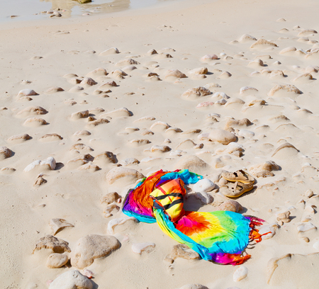 near sandy beach sky and mountain  in oman arabic sea  the hillの写真素材