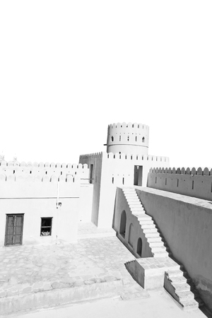 fort battlesment sky and    star brick in oman muscat the old defensiveのeditorial素材
