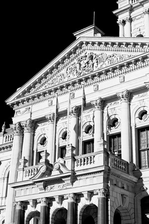 in south africa close up of the blur city hall of cape town and clear skyのeditorial素材