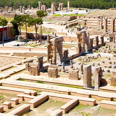 in iran persepolis the old  ruins historical destination monuments and ruinのeditorial素材