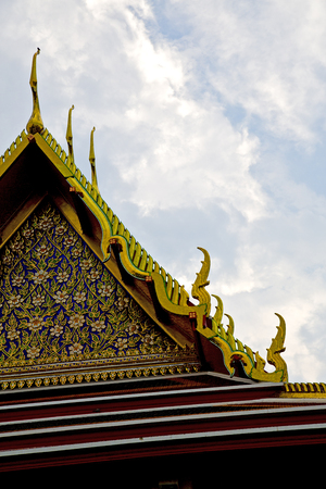 bangkok in   temple  thailand abstract cross colors roof  wat     asia sky   and  colors religion mosaic rainの写真素材