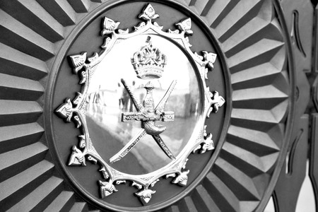 in oman the old metal gate  royal palaceのeditorial素材