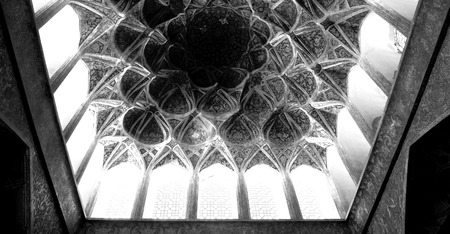blur in iran abstract texture of the  religion  architecture mosque roof persian historyのeditorial素材