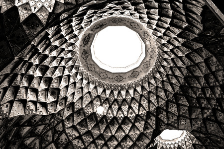 blur in iran abstract texture of the  religion  architecture mosque roof persian historyのeditorial素材