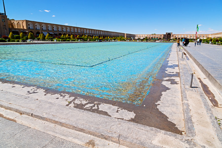 blur in iran   the old square of isfahan prople garden tree heritage tourism and mosqueのeditorial素材