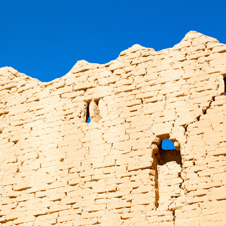 in iran the old castle near saryadz brick and sky