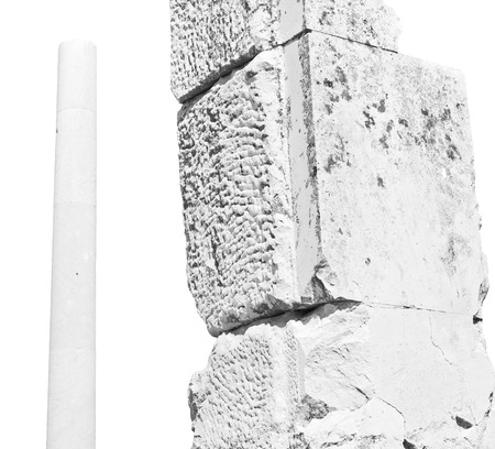 blur  in iran   pasargad the old construction  temple and grave column blurの写真素材