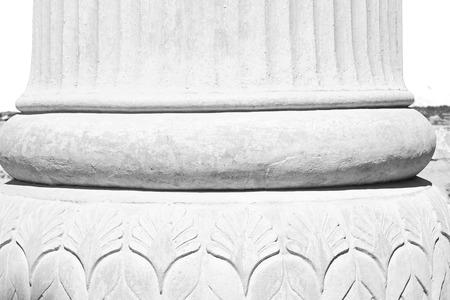 blur in old iran mousque the column      incision of a flower like abstract backgroundの写真素材