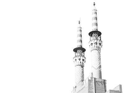 in iran  blur  islamic mausoleum old   architecture mosque  minaret near the  sky