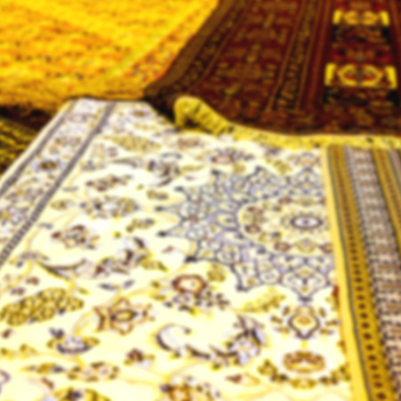 blur in iran antique carpet textile  handmade beautiful arabic ornamentの写真素材