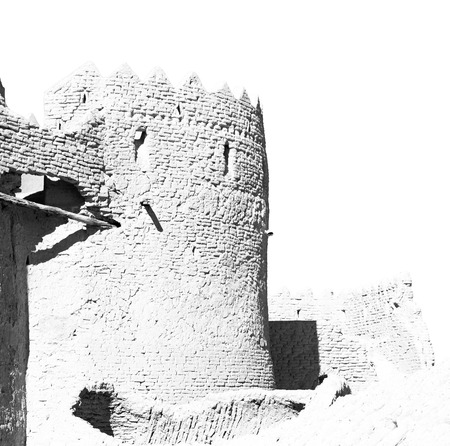 in iran the old castle near saryadz brick and skyの写真素材
