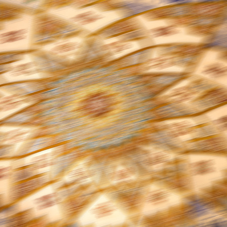 blur in iran abstract texture of the religion architecture mosque roof persian historyの写真素材