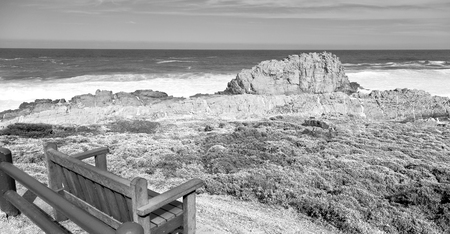  blur  in south africa   sky ocean   tsitsikamma reserve nature and rocksの写真素材