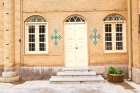 blur in iran the old building    antique tradition monastery temple  religion