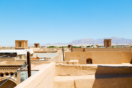 in iran the roof from yazd antique construction and historyの写真素材