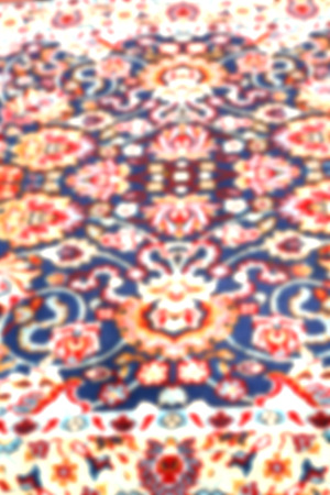 blur in iran antique carpet textile  handmade beautiful arabic ornamentの写真素材