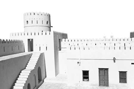 fort battlesment sky and    star brick in oman   muscat the old defensiveのeditorial素材