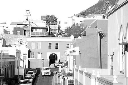 blur  in  south africa  cape town antique muslim quarter historic villageの写真素材