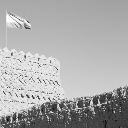 in iran the old castle near saryadz brick and skyの写真素材