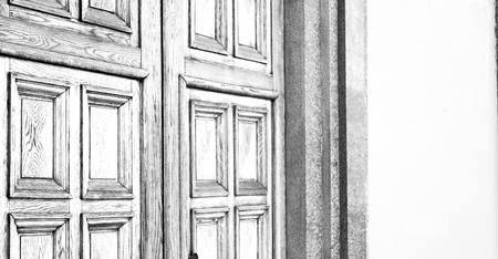 blur in south africa  antique door entrance and      decorative handle for backgroundの写真素材