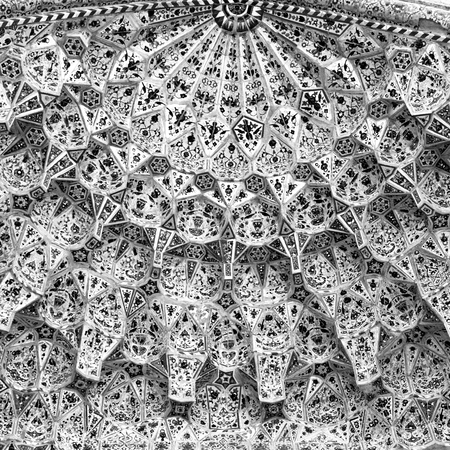 blur in iran abstract texture of the  religion  architecture mosque roof persian historyのeditorial素材