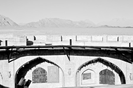 blur in iran antique palace and    caravanserai old contruction for travel peopleのeditorial素材