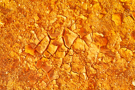 old desert and the abstract cracked sand texture  in oman    rub  al khaliの写真素材